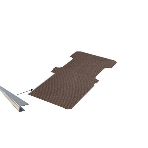 Vloerplaat, enkele schuifdeur uitvoering , bruin, 9mm incl instaplijst, FWD, L2 (Geschikt voor Ford Transit) (afbeelding ter illustratie)