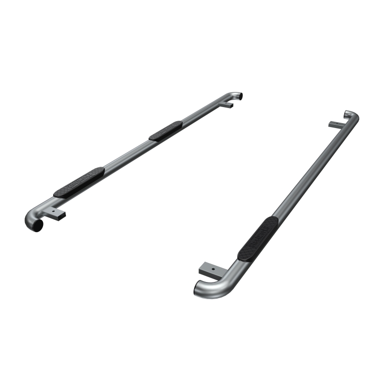 RVS Sidebars 60mm geschuurde uitvoering met 3 kunststof steps, L2 (Geschikt voor Volkswagen T5/ T6 / T6.1) (afbeelding ter illustratie)