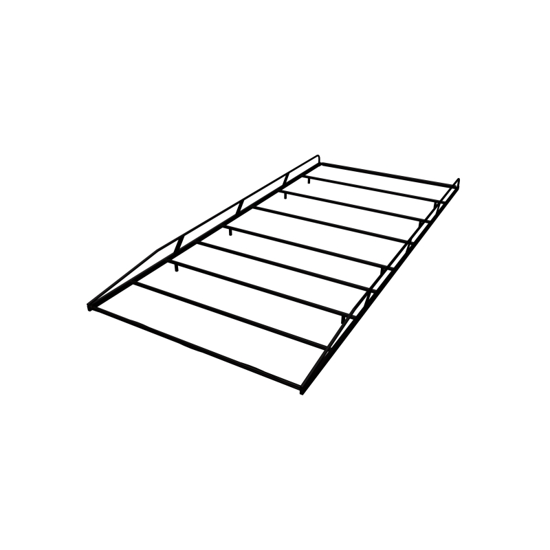 RVS Imperiaal met traprol achterdeuren zwart gepoedercoat, L1H1, lengte imperiaal 3450mm (Geschikt voor Ford Custom) (afbeelding ter illustratie)