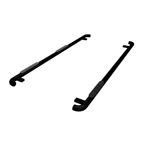 RVS Sidebars 60mm zwart gepoedercoat met 3 kunststof steps, L2 (Geschikt voor Volkswagen T5/ T6 / T6.1)