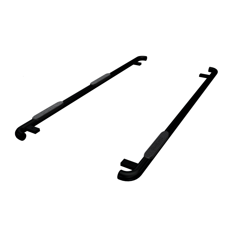 RVS Sidebars 60mm zwart gepoedercoat met 3 kunststof steps, L2 (Geschikt voor Volkswagen T5/ T6 / T6.1)