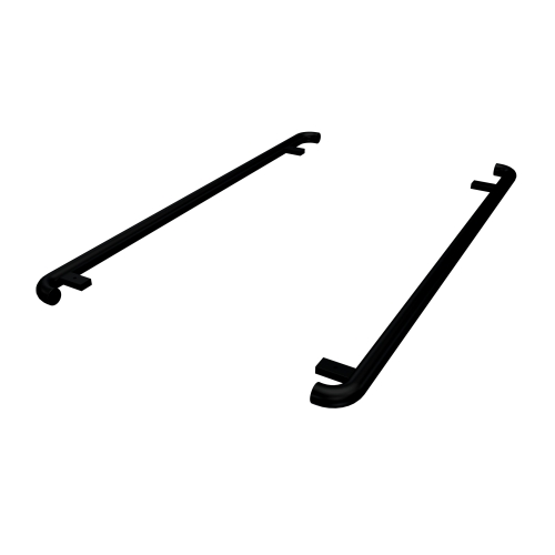 RVS Sidebars 60mm zwart gepoedercoat, L2 (Geschikt voor Volkswagen T5/ T6 / T6.1) (afbeelding ter illustratie)