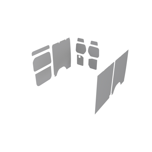 Wand- en deurpanelen L2H2, enkele schuifdeur kunststof grijs (Geschikt voor Movano / Ducato / Jumper / Boxer) (afbeelding ter illustratie)