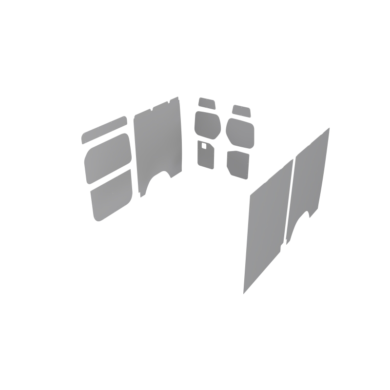 Wand- en deurpanelen L2H2, enkele schuifdeur kunststof grijs (Geschikt voor Movano / Ducato / Jumper / Boxer) (afbeelding ter illustratie)