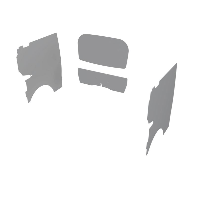 Wand- en deurpanelen dubbele cabine (Motexion) en achterklep kunststof grijs, L2 (Geschikt voor T6.1) (afbeelding ter illustratie)