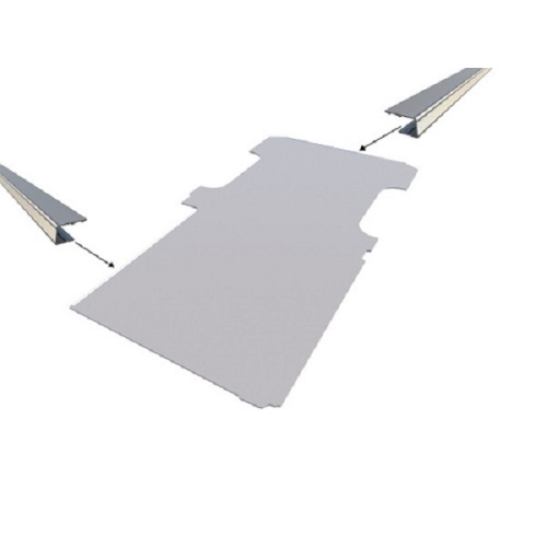 Vloerplaat, enkele schuifdeur uitvoering , grijs, 12mm incl instaplijst, L1 (Geschikt voor Ford Connect) (afbeelding ter illustratie)