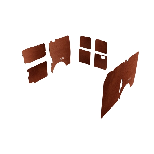 Wand- en deurpanelen, enkele schuifdeur en achterdeuren bruin, L1 (Geschikt voor Ford Connect) (afbeelding ter illustratie)