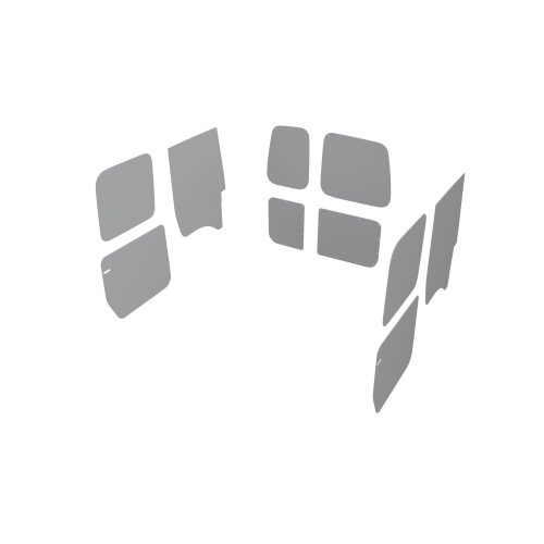 Wand- en deurpanelen dubbele schuifdeuren en achterdeuren grijs, L1 (Geschikt voor Ford Connect) (afbeelding ter illustratie)