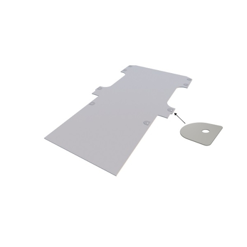 Vloerplaat, dubbele schuifdeuren uitvoering , grijs, 9mm incl 2 vloerdeksels, L2 (Geschikt voor Ford Connect) (afbeelding ter illustratie)