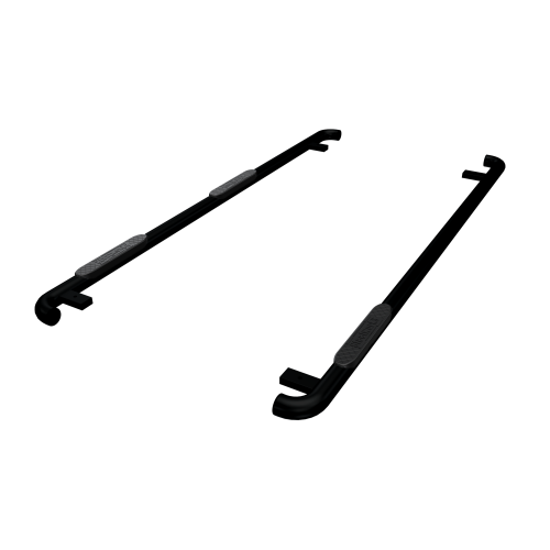 RVS Sidebars 60mm zwart gepoedercoat met 3 kunststof steps, L3 L4 (Geschikt voor Sprinter-e) (afbeelding ter illustratie)