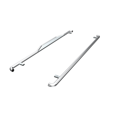 ELEKTRISCH RVS Sidebars 60mm gepolijste uitvoering met RVS opstap, L3, L4 (Geschikt voor e-Movano / e-Ducato / e-Jumper / e-Boxer / SuperJolly) (afbeelding ter illustratie)